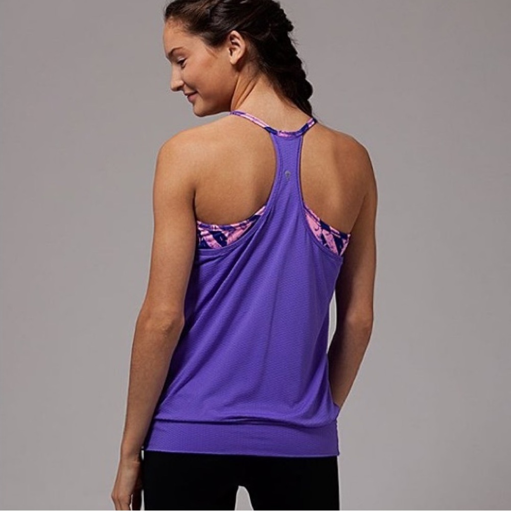 Ivivva By Lululemon Double Dutch Purple Athletic Tank Top